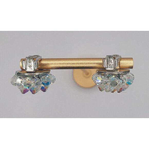 Vintage Laguna Crystal Cluster Clip-On Earrings - Picture 6 of 6